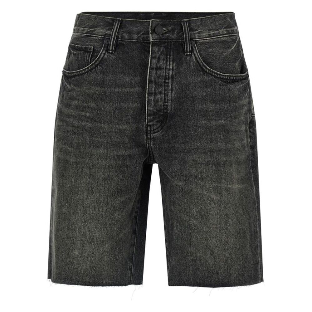 PURPLE Black Cotton Bermuda Men's Shorts